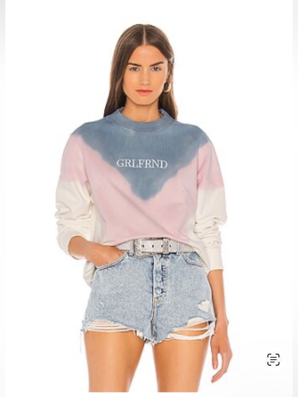 GRLFRND cropped tie dye sweatshirt